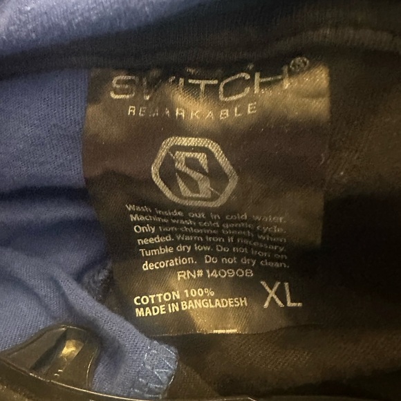 Blue and Black Splatter Hoodie - Picture 3 of 3